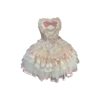 OUTDOORPRINCE Lolita Fashion Women's Pink White