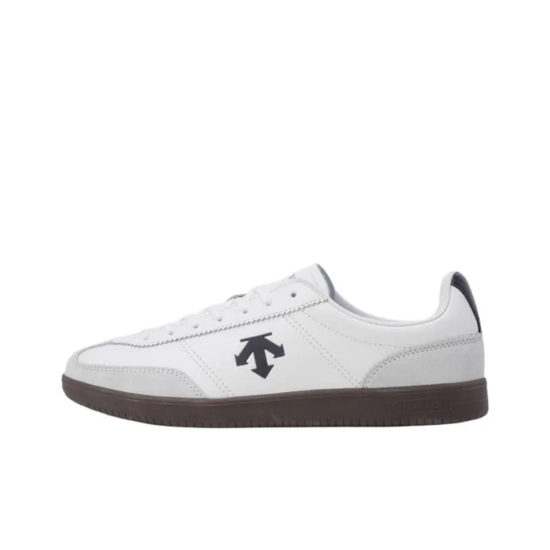 DESCENTE Edge Coat Anti Slip Wear Resistant Low Top Skateboard Shoes Unisex White-0