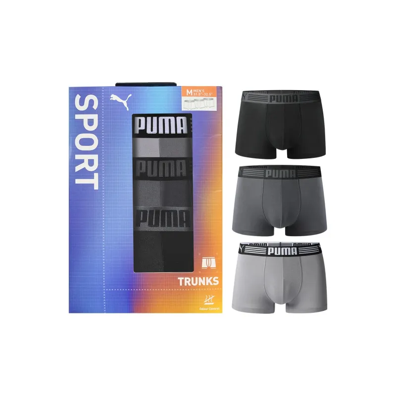 PUMA Underpants Men's 3 Pack Black Gray Combination, Includes Box-1