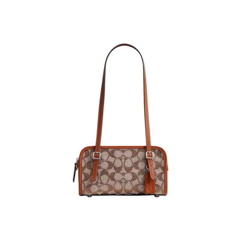 COACH Swinger Leather Handbag, Shoulder Bag Trumpets Women's Amber-2