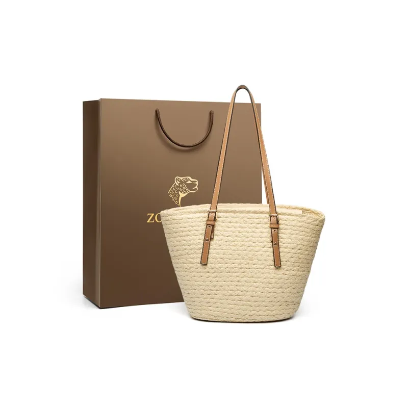 ZOOLER Cotton Rope Woven Tote Bag, Shopping Bag, Shoulder Bag Women's Multicolor-0