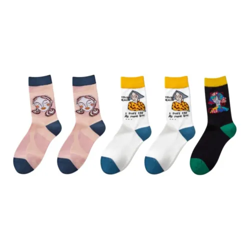 YEARCON Mid Calf Socks Women's 5 Pack