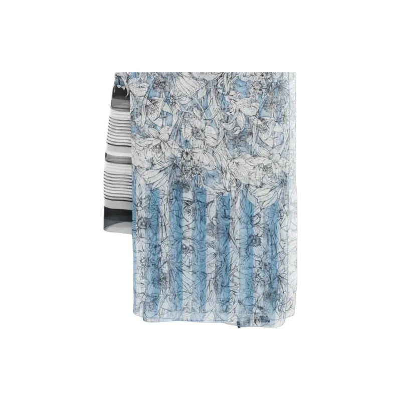 GUCCI Silk, Silk Scarves Women's Light Blue-2
