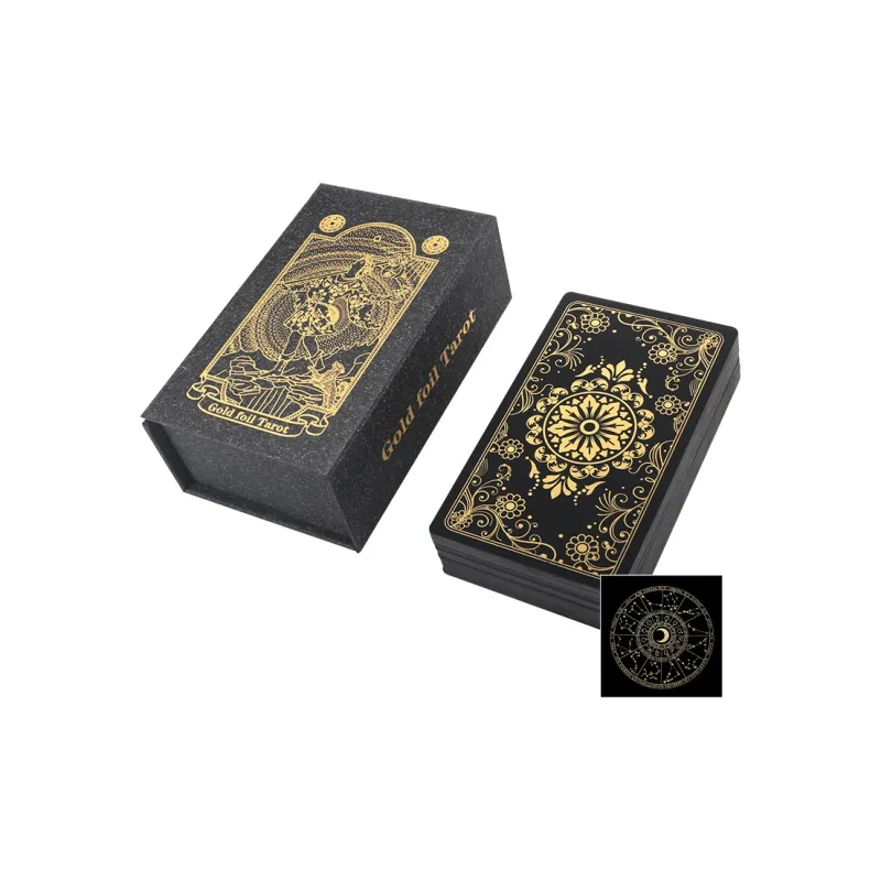 JINBANG Wite Tarot Collection, Gold Foil PVC Waterproof, Tarot Board Games-32