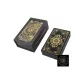 Gold Foil PVC Waterproof Classic Black Gold Flower Tarot+Tablecloth