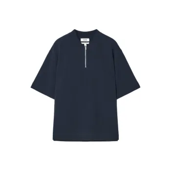 COS T Shirts Men Navy Blue