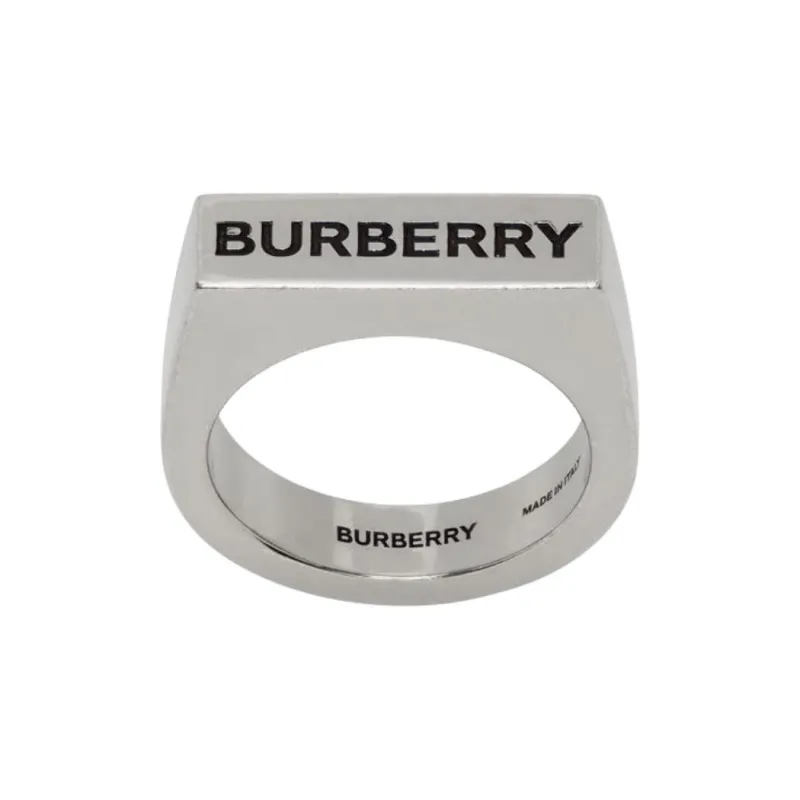 Burberry Palladium Plated Rings Unisex Silver-0