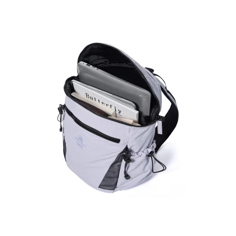Lee Fabric Backpack Unisex Light Gray Purple/Sage Green/Cloud Gray-4