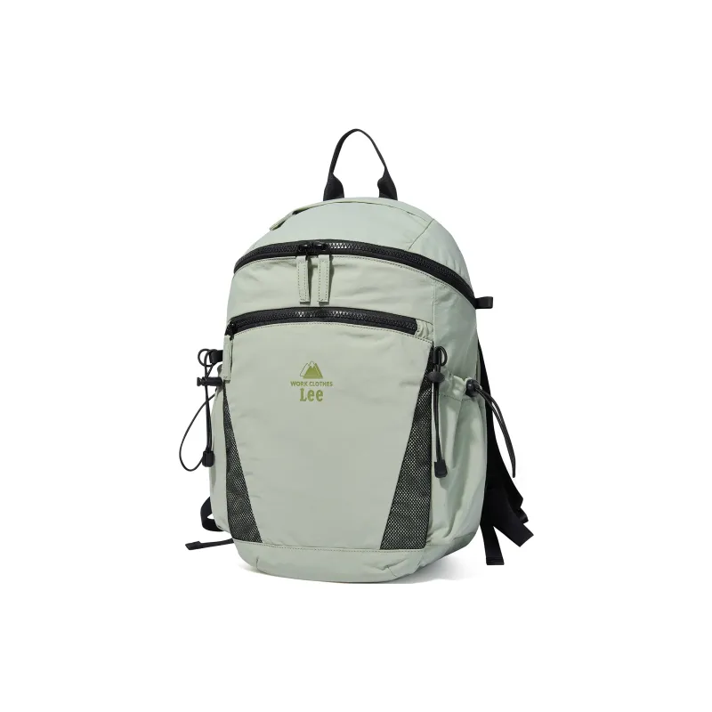 Lee Fabric Backpack Unisex Light Gray Purple/Sage Green/Cloud Gray-6