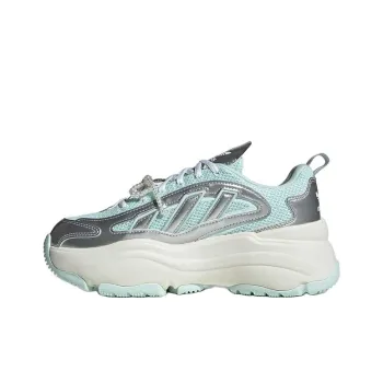 Adidas Originals OZGAIA Anti Slip Wear Resistant Low Top Chunky Sneakers Women's Green Silver