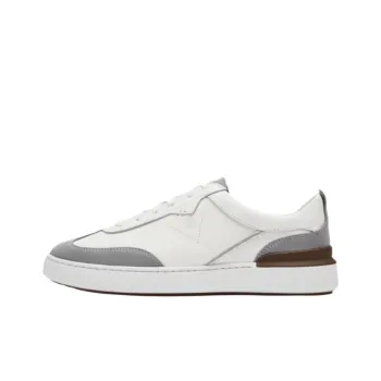 Clarks Courtlite Pure Abrasion Resistant Low Top Skateboard Shoes Men's Gray White