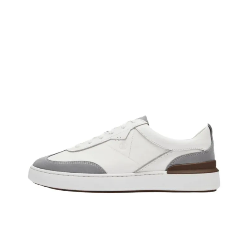 Clarks Courtlite Pure Abrasion Resistant Low Top Skateboard Shoes Men's Gray White-0