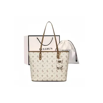 Bullrun Synthetic Leather Shoulder Bag Women's Nut Apricot