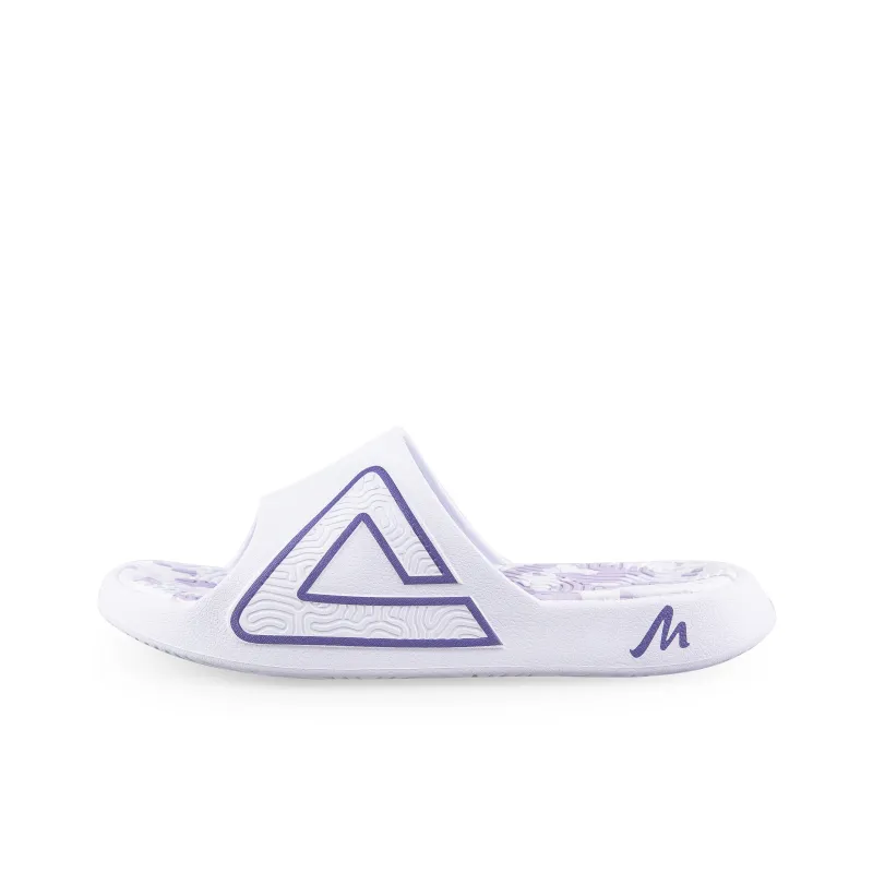 PEAK Tai Ji1.0 Odor Resistant, Abrasion Resistant Cushioning Slide Slippers Unisex White Purple-0