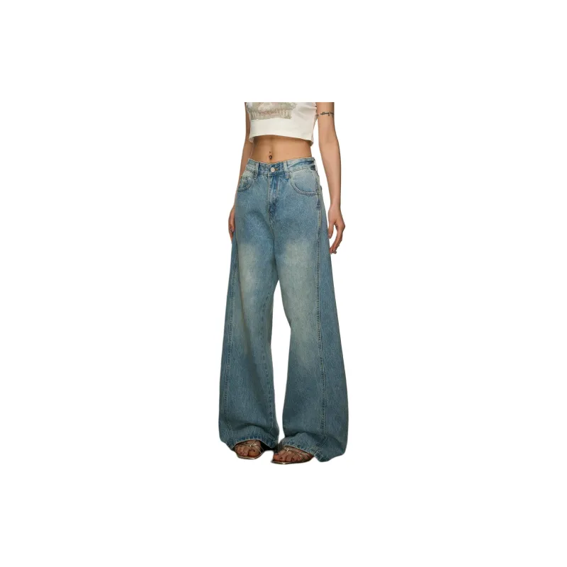 Aaisup Jeans Women's Washed Blue-0