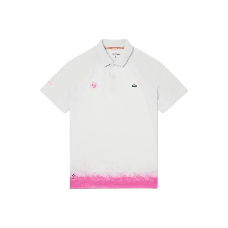 LACOSTE Polo Shirt Men's Green/Pink-0