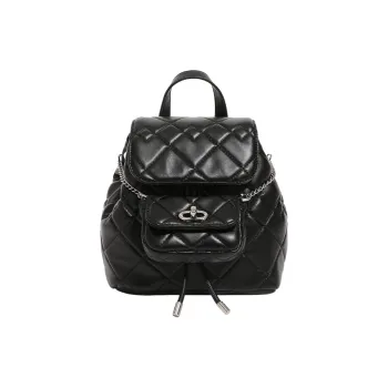 MINLUBAOLUO Artificial Leather Backpack Women's Multicolor
