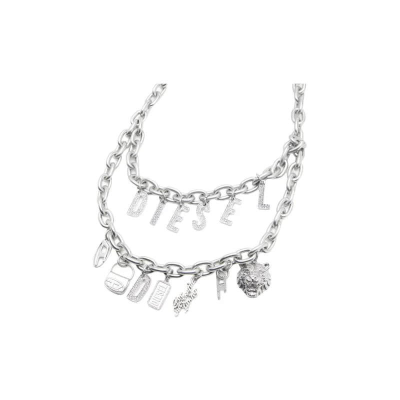 DIESEL Zinc & Brass & Aluminum Bag Charm Bag Merch Women's Silver-1