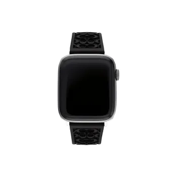 COACH Apple Compatibility Watch Band 44mm Silicone, Rubber Material