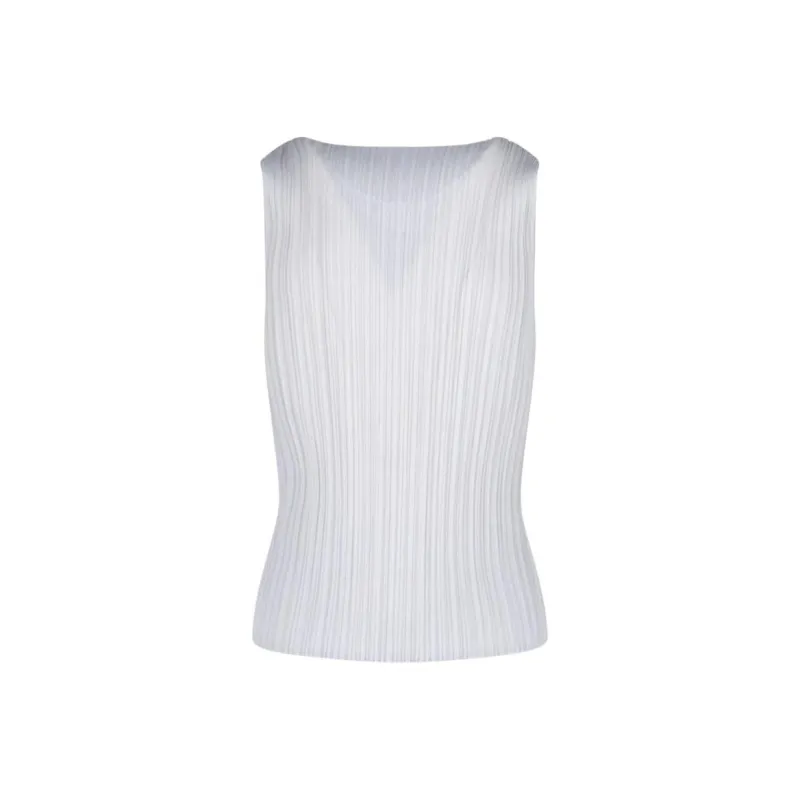 PLEATS PLEASE ISSEY MIYAKE Tank Top Women's Beige-1