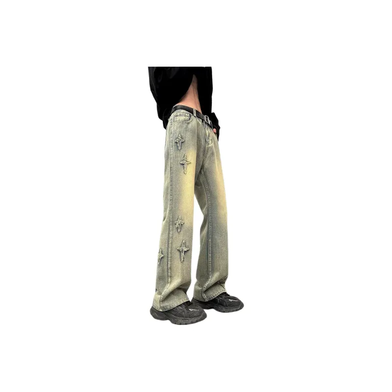 CENPIN Jeans Unisex Yellow Mud-0