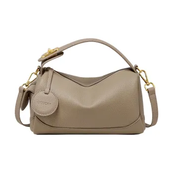 Narandu Cow Leather Patchwork Synthetic Leather Handbag Women's Elephant Gray