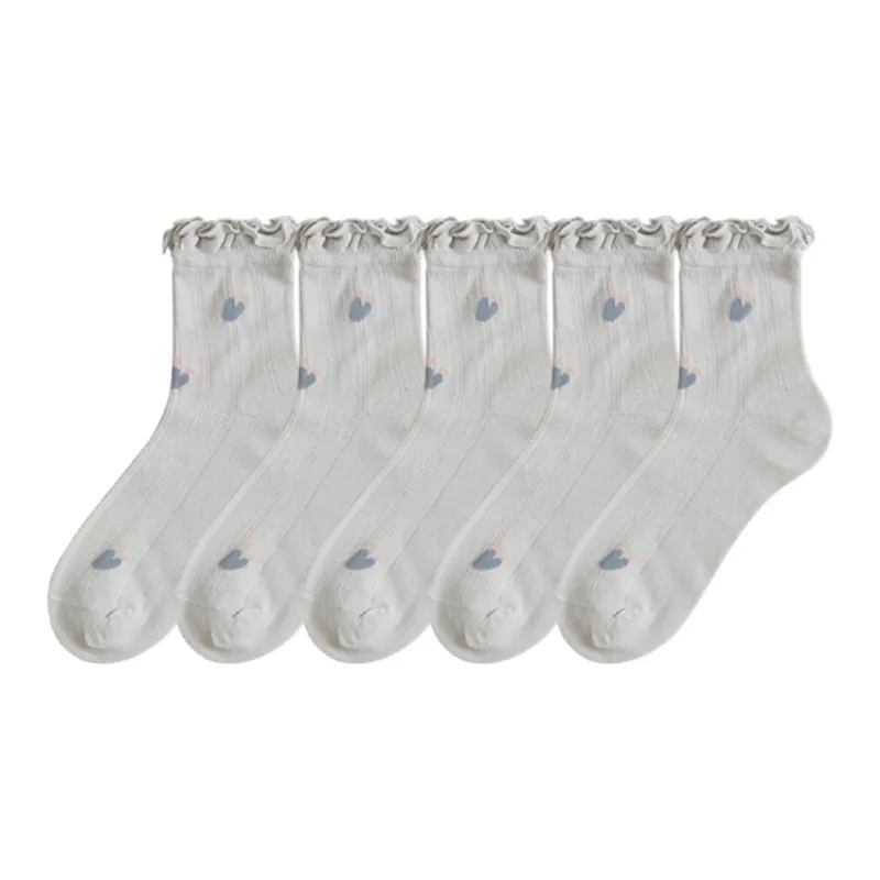 TLXT Mid Calf Socks Women's Mesh Breathable, Non Chafing, Skin Friendly Softness, Barefoot Feel-11
