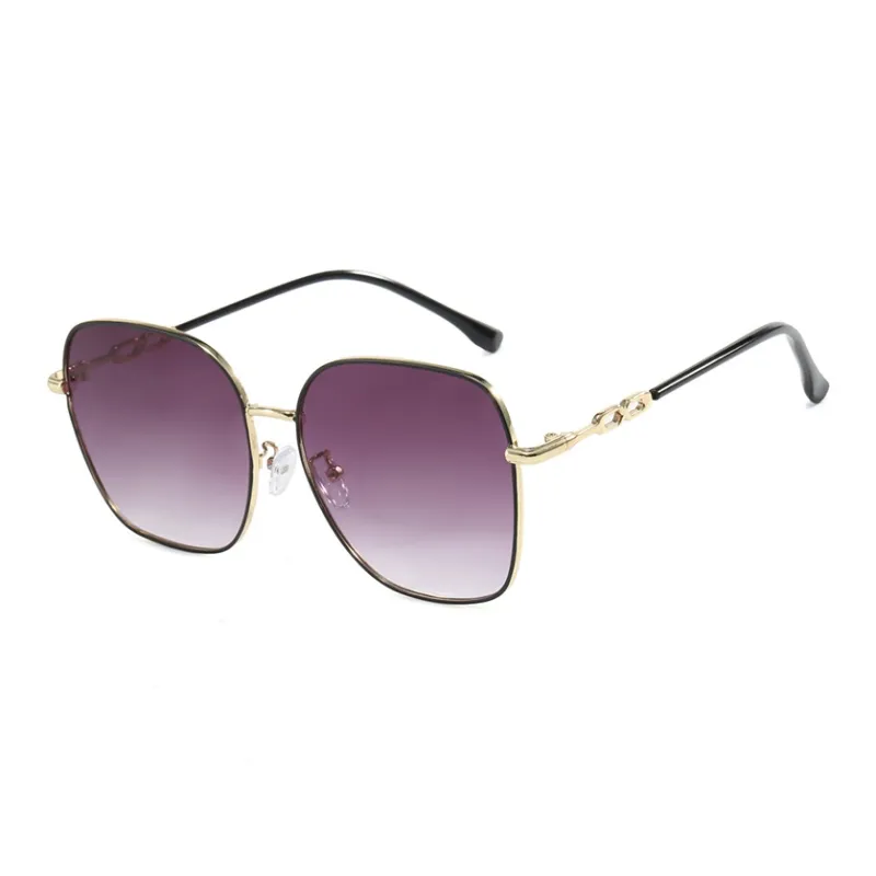 PRETTYALLUSION PC Metal Square Sunglasses Women's-0