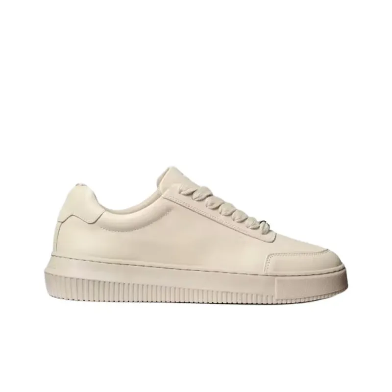 CKJ CALVIN KLEIN JEANS Low Top Skateboard Shoes Men's Beige-1