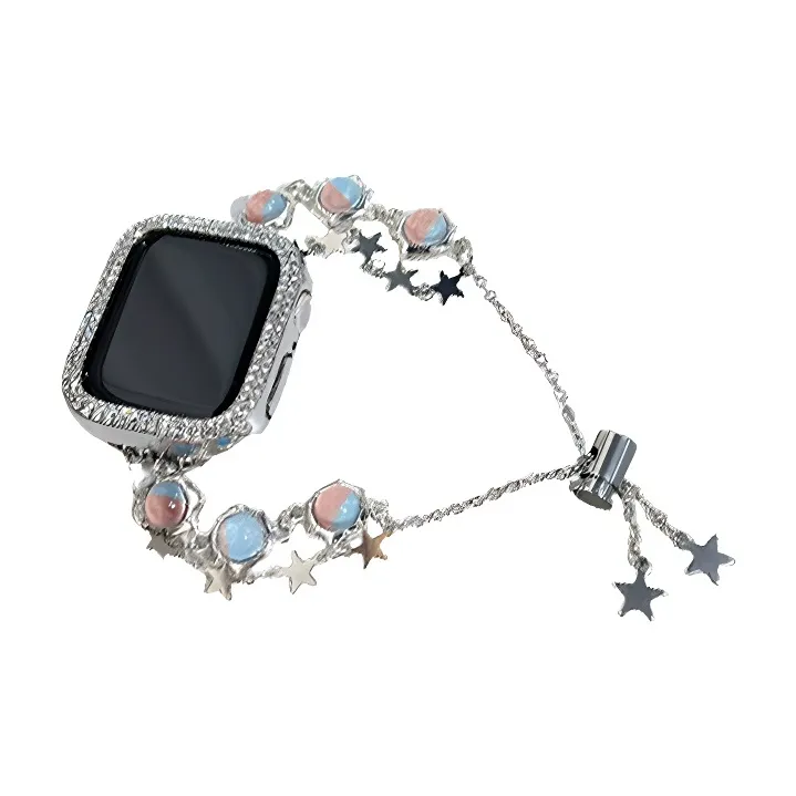 KVZUVUU Apple Compatibility Watch Band Cat's Eye Stone Material-3