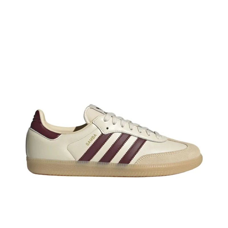 Adidas Originals SAMBA OG Low Top Skateboard Shoes Men's Beige-1