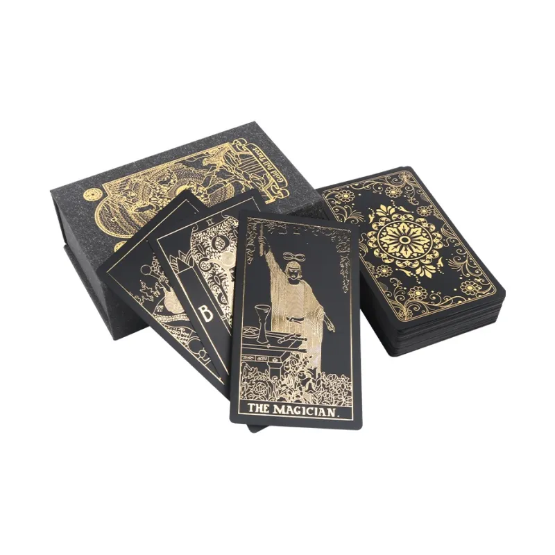 JINBANG Wite Tarot Collection, Gold Foil PVC Waterproof, Tarot Board Games-14