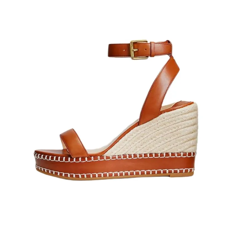 LAUREN RALPH LAUREN Hilarie One Strap Sandals 7cm Women's Brown-0