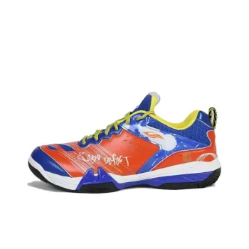 BONNY Lacklustre Series Abrasion Resistant Coverage Low Top Badminton Shoes Unisex Blue Orange