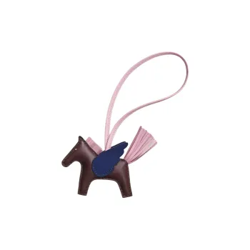 HERMES Rodeo Pegase Bag Accessories Saddle Red & Hibiscus Purple & Sapphire Blue
