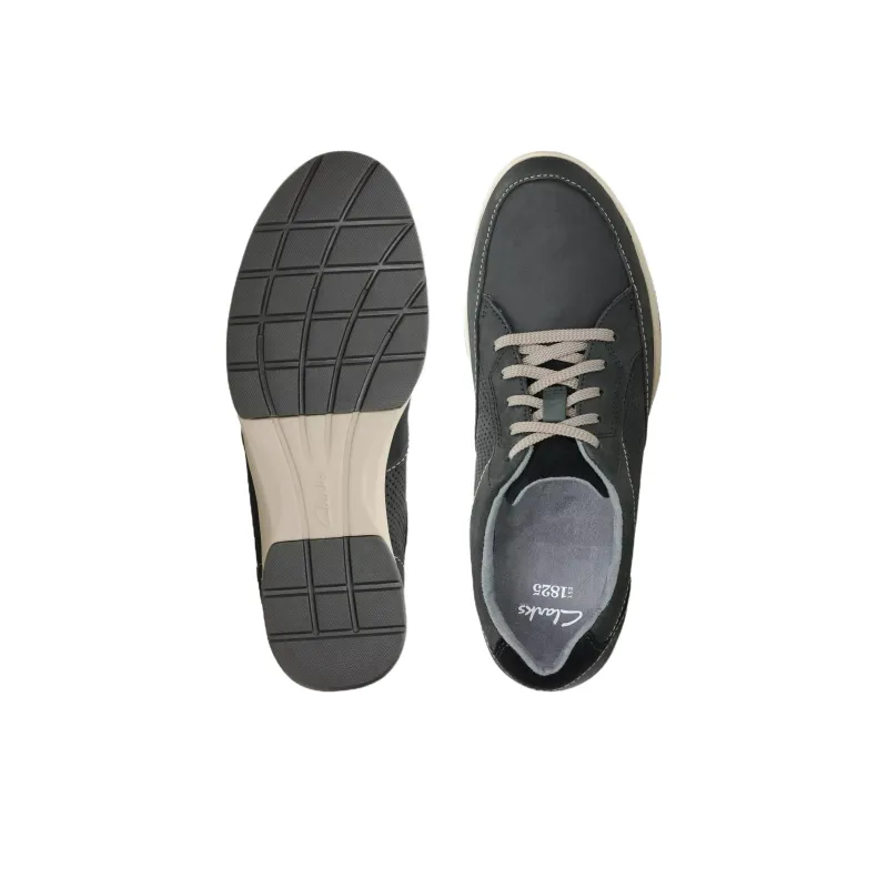 Clarks Stafford Park5 Low Top Casual Shoes Men's Black-5