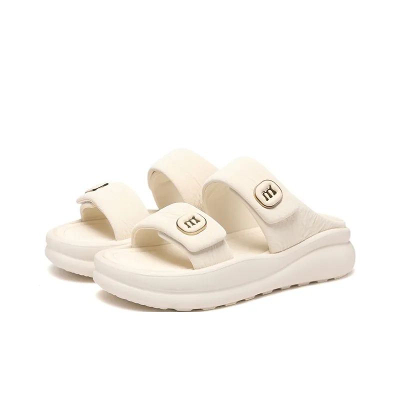 Golden Silk Rabbit Slide Slippers Women's-1