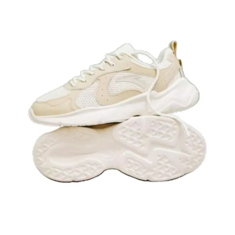 Anta Anti Slip Wear Resistant Low Top Casual Shoes Men's Beige-1