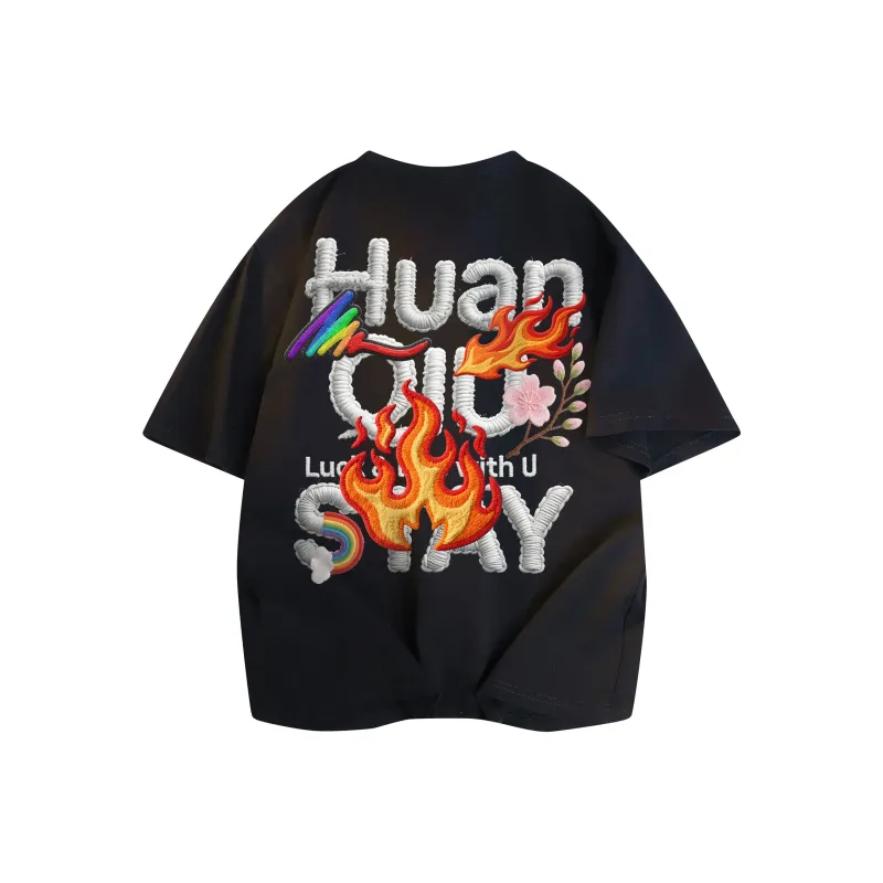 HUANQIU Short Sleeved T Shirts Unisex-0