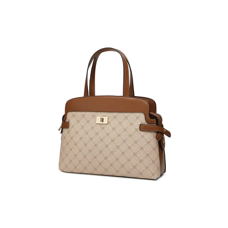 MEXICAN PVC Shoulder Bag, Crossbody Bag, Handbag Regular Women's Khaki/Dark Brown/Beige Apricot-3