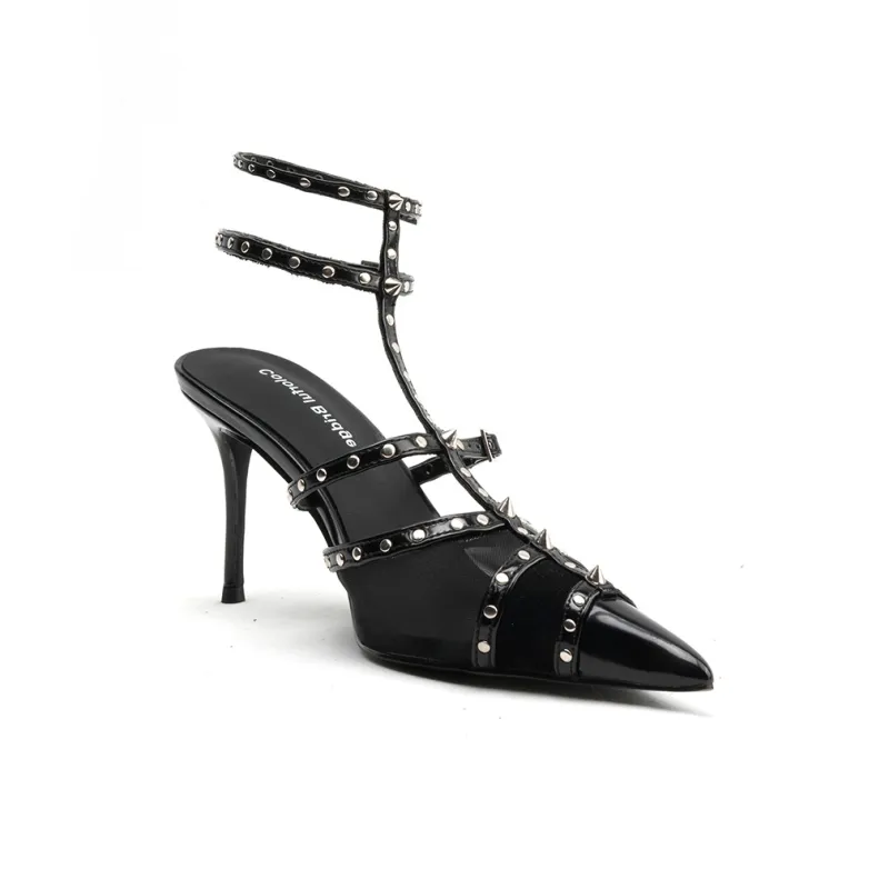 Colorful Bridge High Heels Women's Black-3