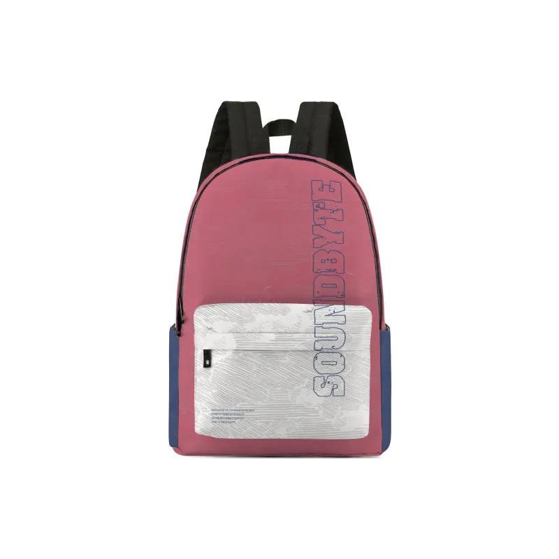 Soundbyte Polyester Backpack Unisex Red Gray Contrast-0