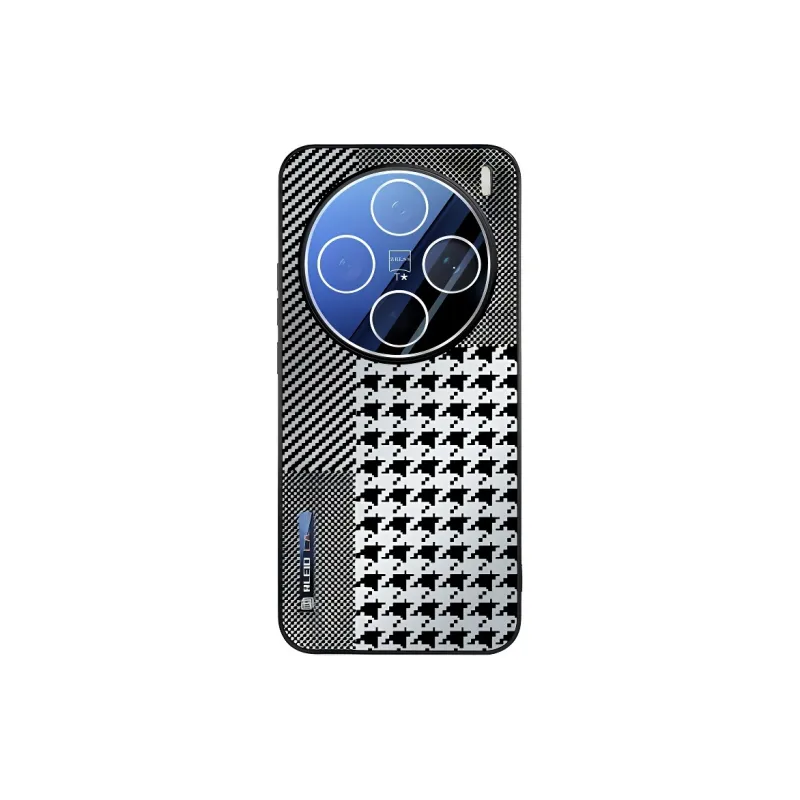 YUBEN PC Material Matte Plaid Phone Cases Compatibility With VIVO S30/S20/Y300/Y300i/X200/X200S/Pro/Ultra-5
