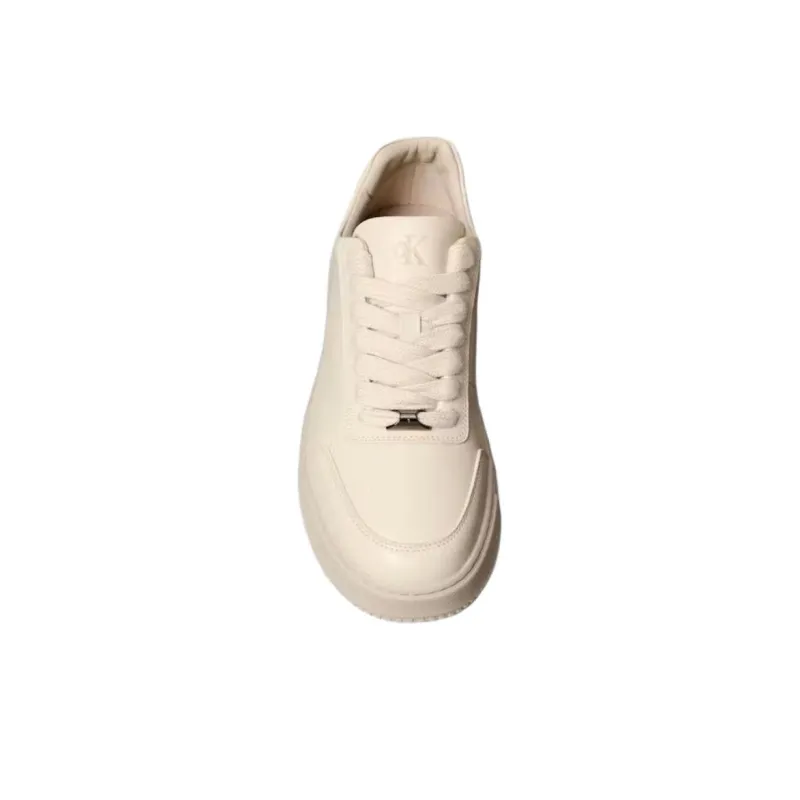 CKJ CALVIN KLEIN JEANS Low Top Skateboard Shoes Men's Beige-4