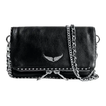 Zadig & Voltaire Rocky Grain Leather Shoulder Bag Regular Women's Black