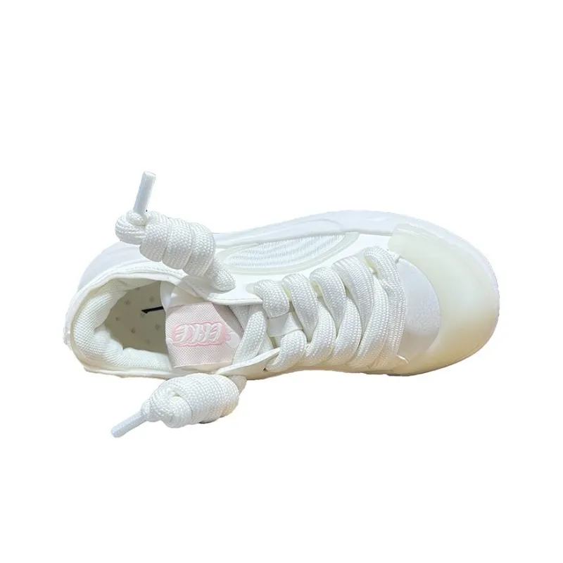 Erke Anti Slip Wear Resistant Low Top Casual Running Shoes Women's White-1