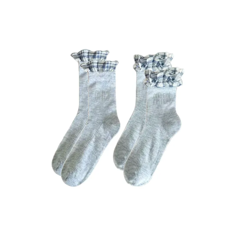 TLXT Mid Calf Socks Women's Slouch Socks, Thin Combed Cotton, Soft And Breathable-12