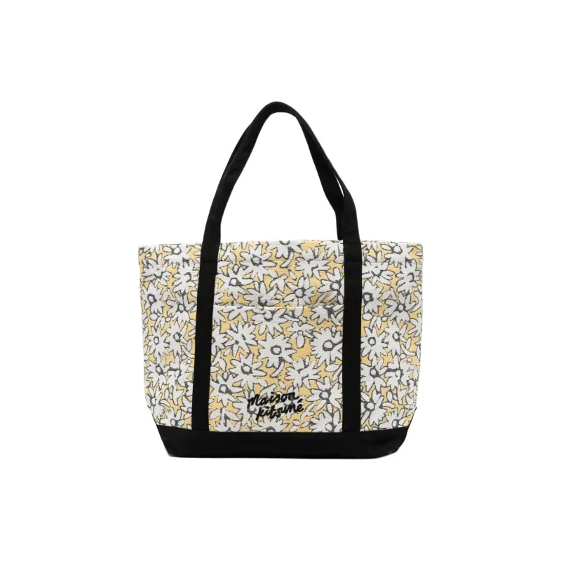 Maison Kitsune Floral print Tote Bag-0