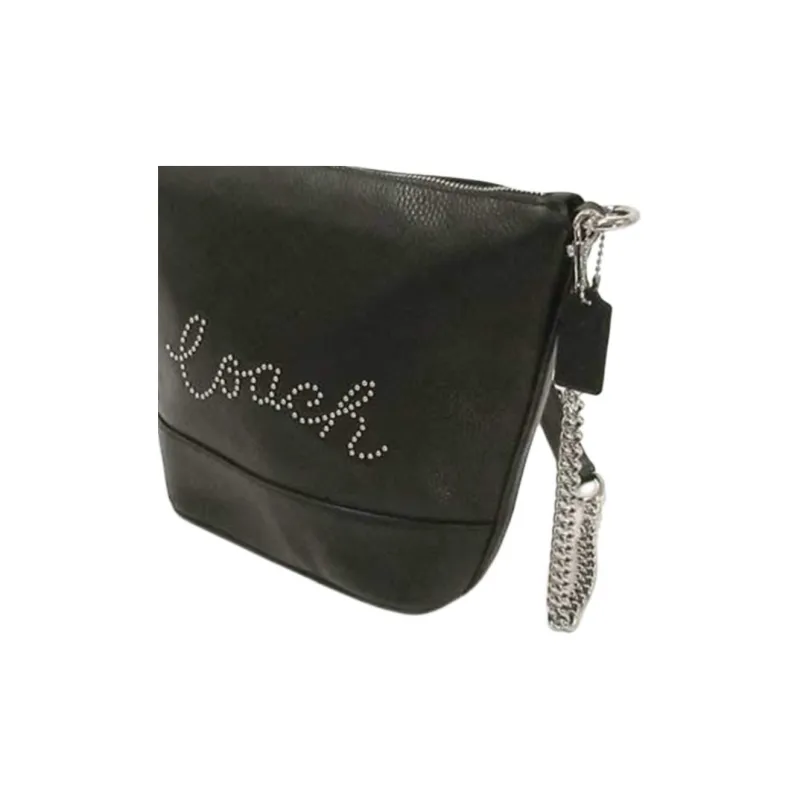 COACH Paxton Leather Hobo Bag, Shoulder Bag, Crossbody Bag, Handbag Trumpets Women's Black-5