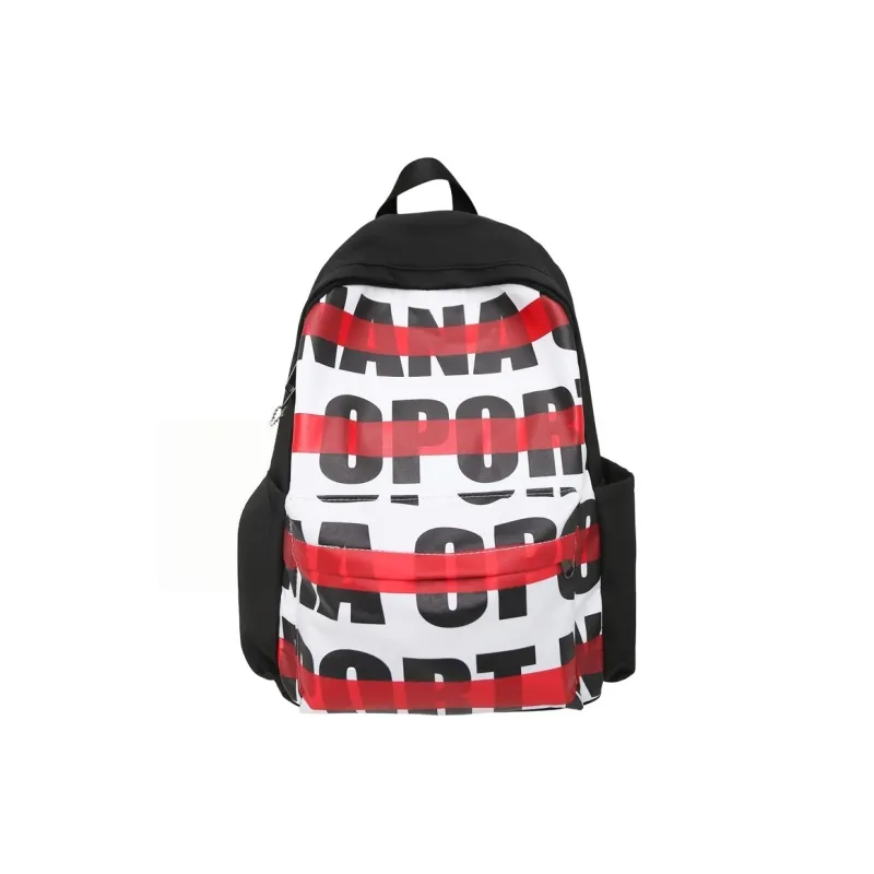 Vack Nylon Backpack Unisex Black Purple/Black Red/Black Green/Black Blue-5